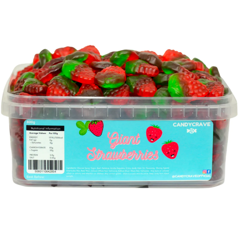 Candycrave Giant Strawberries Tub (600g)