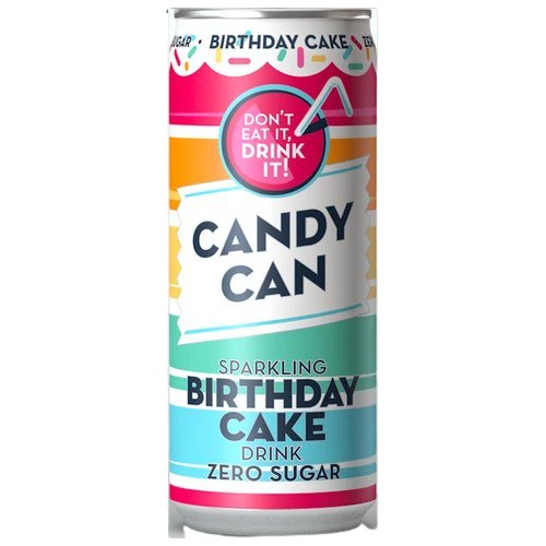 Candy Can Sparkling Birthday Cake Zero Sugar Can 330ml
